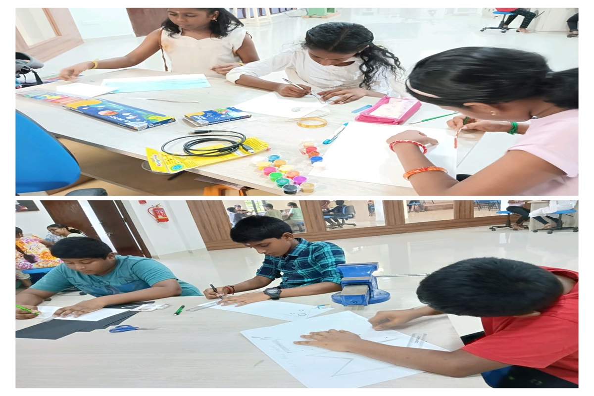 	
In this session, Innovation Hub students created craftwork using various coloured charts and painted them. The final output was displayed in the Kabad-Se-Jugad section.